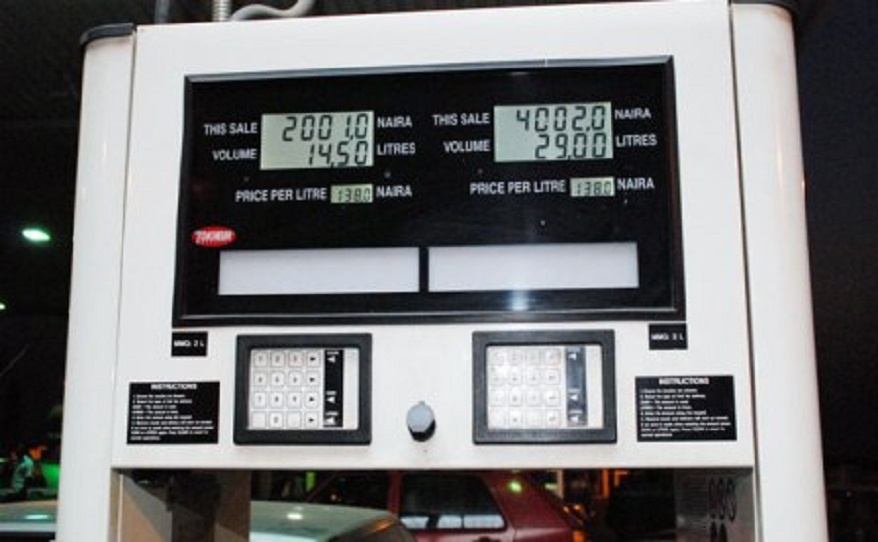Graph trending upward with a fuel pump in the background